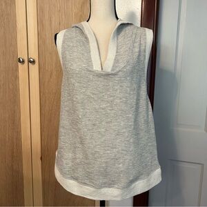 Z by Zella Sleeveless Terry Hoodie Racerback Casual Gym Workout Yoga Gray Sz XL